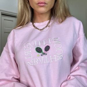 PINK GRAPHIC OVERSIZED SWEATSHIRT L